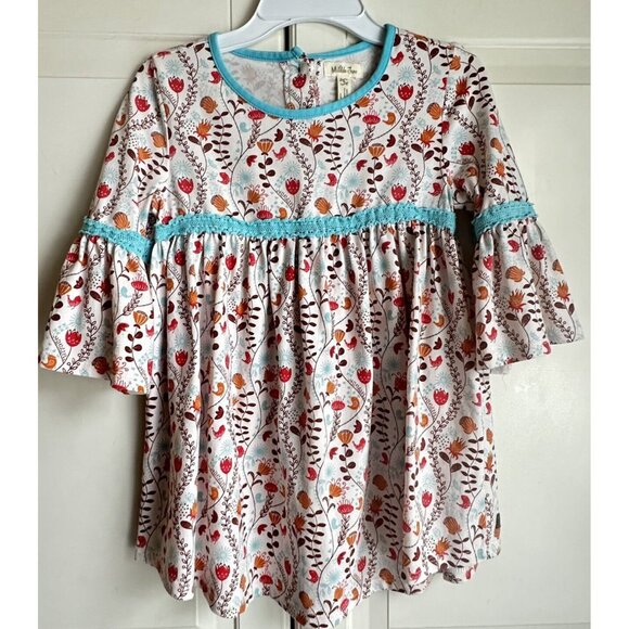 Matilda Jane Morning Sun Tunic Peasant Top Bell Sleeve Once Upon A Time‎ Girls 8 - Picture 1 of 8